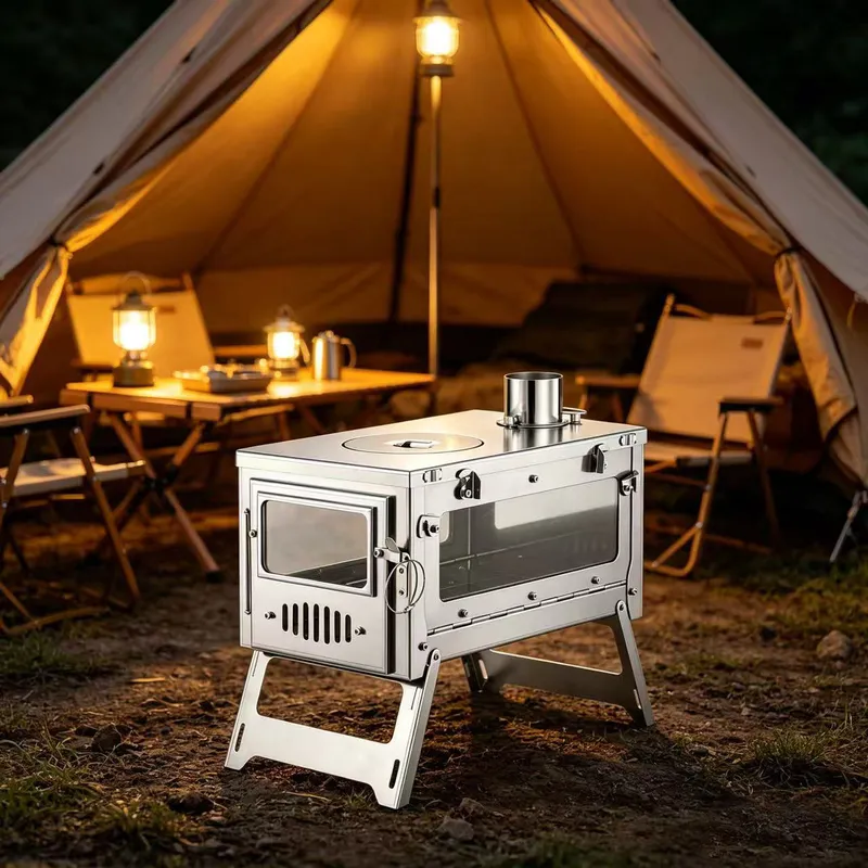 Titanium Folding Wood Stove Tent - For Titanium Alloy Folding Furnace Outdoor