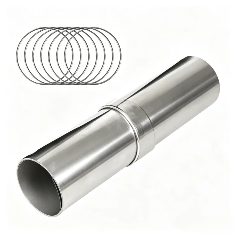 Titanium Folding Wood Stove Tent - Stainless Steel/Titanium Rollable Chimney Pipe for