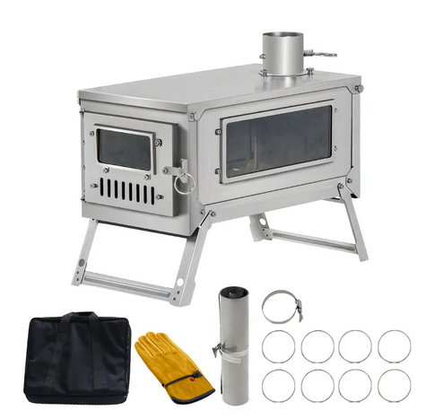Ultralight Titanium Wood Stove Backpack - Ultralight Titanium Wood Stove Camping Firewood