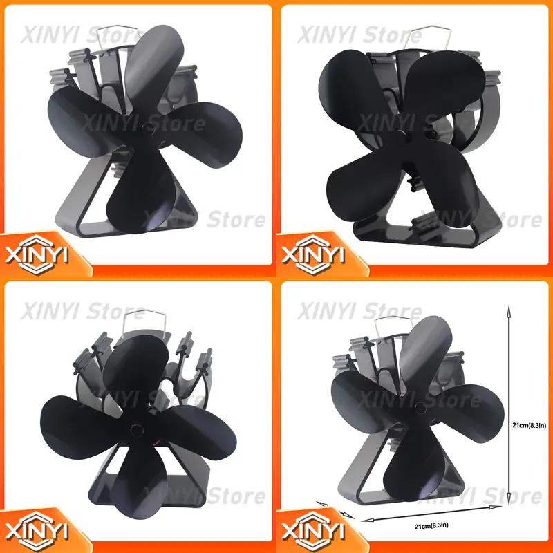 Stove Fan Heat Powered 4 Blade - 4-blade Eco Friendly Silent Fireplace Stove