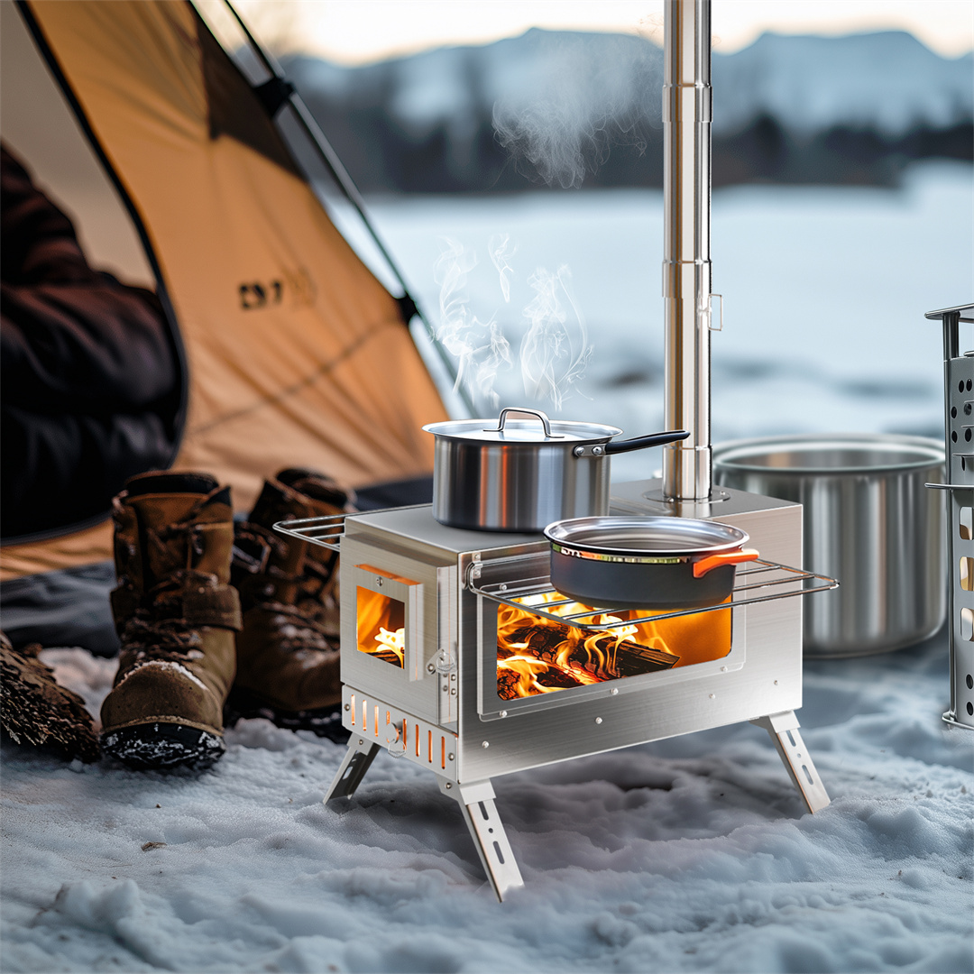 Hot Tent Wood Stove With Chimney Pipe - Hot Tent Stove, Stainless Steel Wood