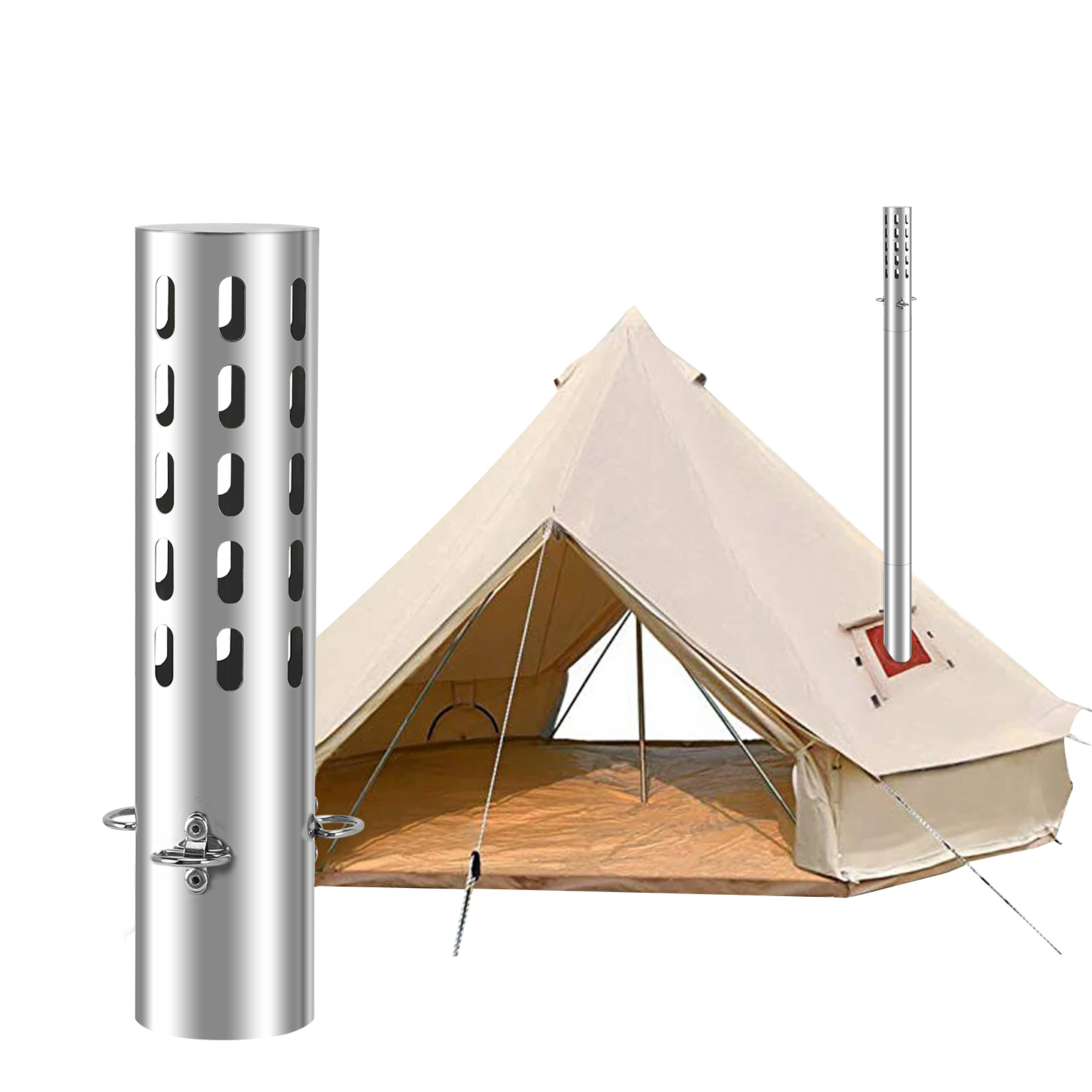 Tent Stove Pipe Spark Arrestor Cap - Camping Tent Stove Chimney Parts Spark