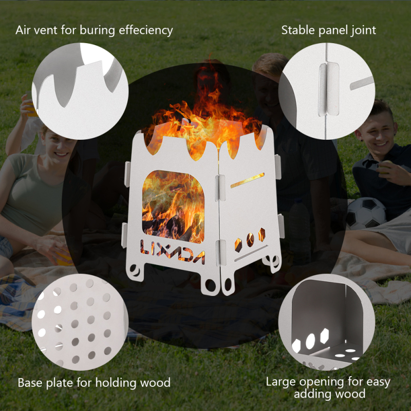 Lixada Titanium/Stainless stee - огляд і ціна Titanium Folding Wood Stove Tent