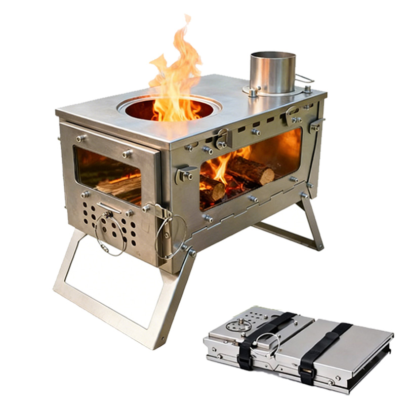 DANCHEL S2 Pro Camping Hot Ten - огляд і ціна Hot Tent Wood Stove With Chimney Pipe