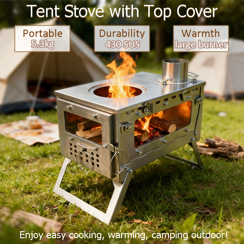 DANCHEL S2 Pro Camping Hot Ten - огляд і ціна Hot Tent Wood Stove With Chimney Pipe