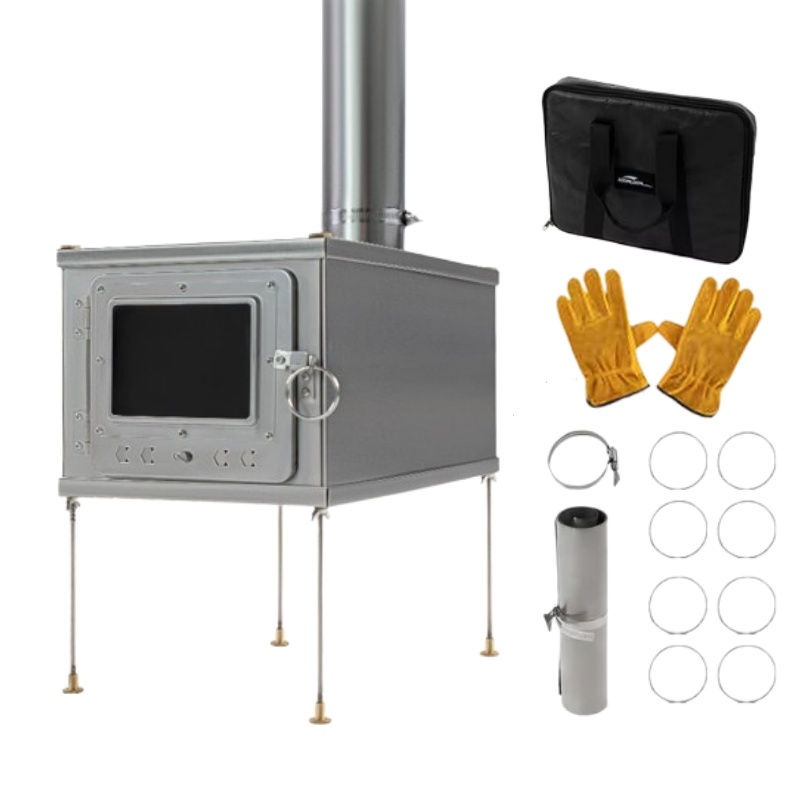 Foldable  Tent Stove Lightweig - огляд і ціна Titanium Folding Wood Stove Tent
