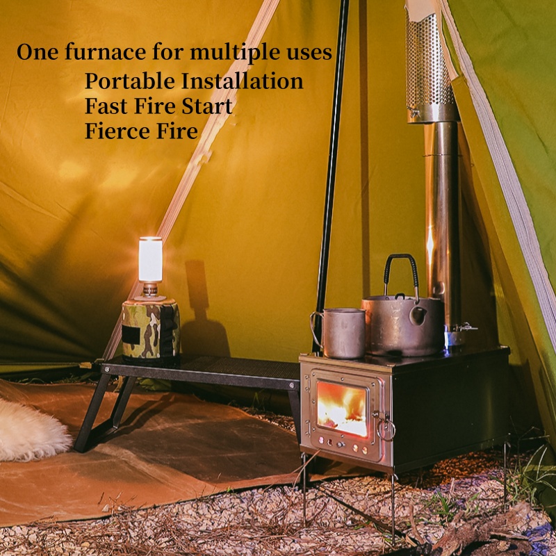Foldable  Tent Stove Lightweig - огляд і ціна Titanium Folding Wood Stove Tent