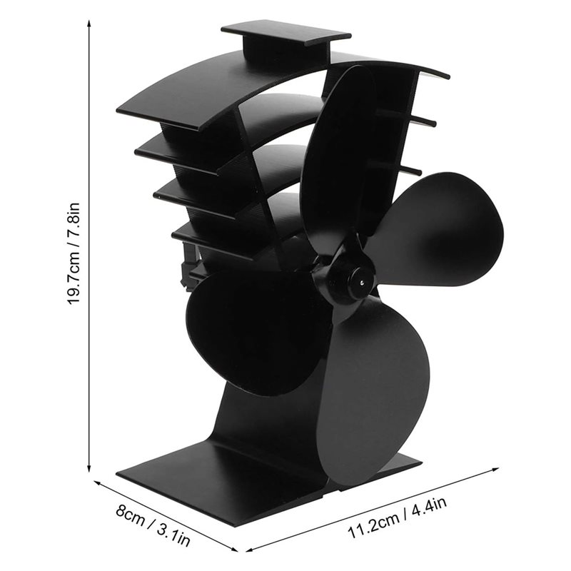 High Temperature Wood Stove Fa - огляд і ціна Stove Fan Heat Powered 4 Blade