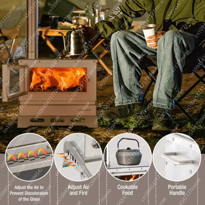 Portable Folding Tent Wood Sto - огляд і ціна Hot Tent Wood Stove With Chimney Pipe