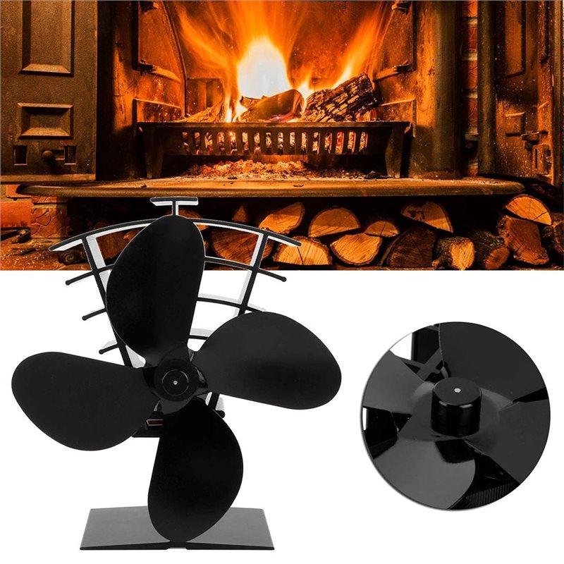 IALJ-High Temperature Wood Sto - огляд і ціна Stove Fan Heat Powered 4 Blade