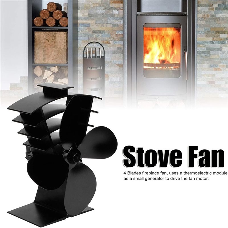 IALJ-High Temperature Wood Sto - огляд і ціна Stove Fan Heat Powered 4 Blade