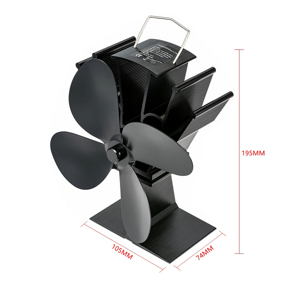 Mini 4 Blade Heat Powered Stov - огляд і ціна Stove Fan Heat Powered 4 Blade