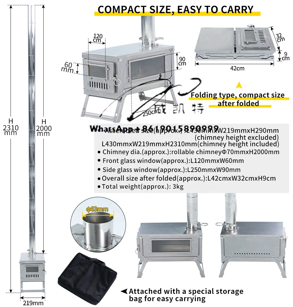 Ultralight Titanium Wood Stove - огляд і ціна Ultralight Titanium Wood Stove Backpack