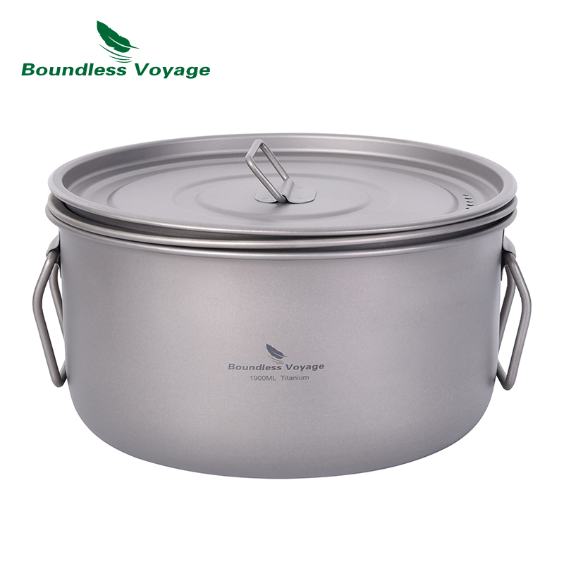 Boundless Voyage Camping Cooki - огляд і ціна Titanium Cooking Pot Pan Mess Kit