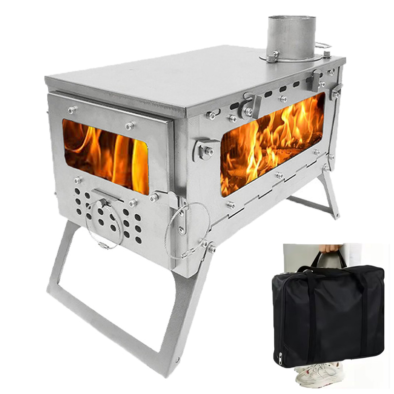 DANCHEL T2 Titanium Tent Stove - огляд і ціна Titanium Folding Wood Stove Tent