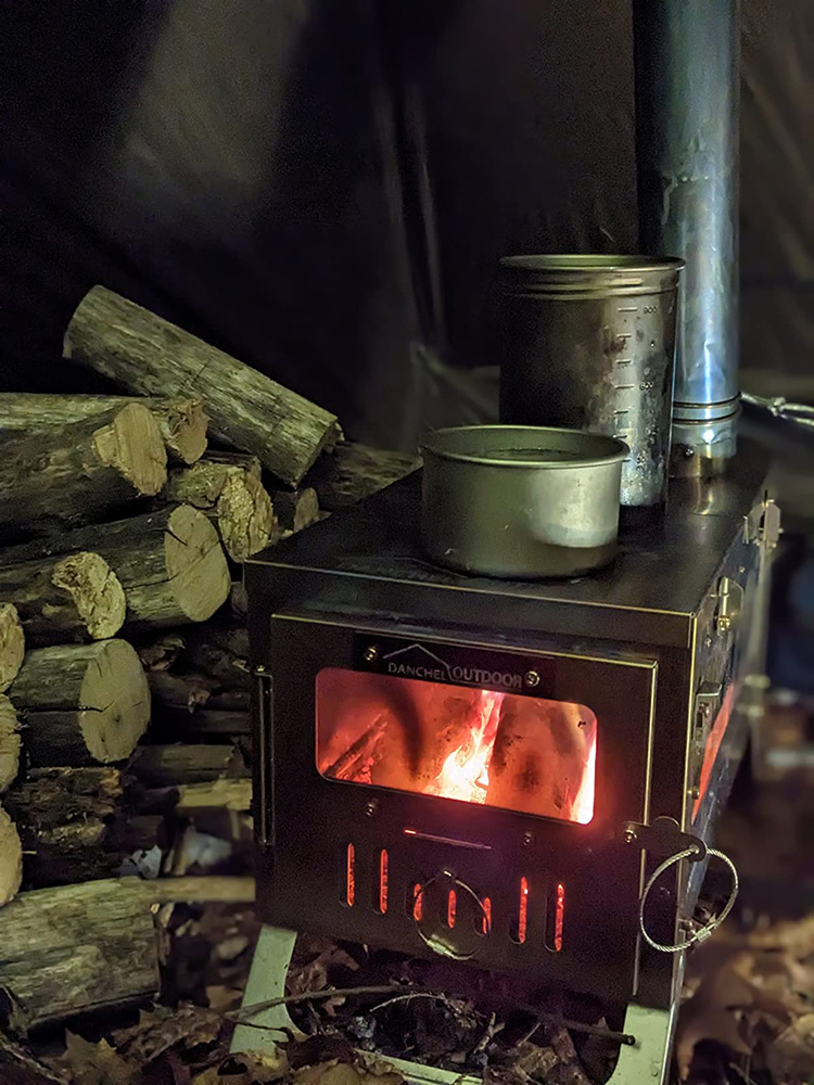 DANCHEL TSG Titanium Tent Stov - огляд і ціна Titanium Folding Wood Stove Tent
