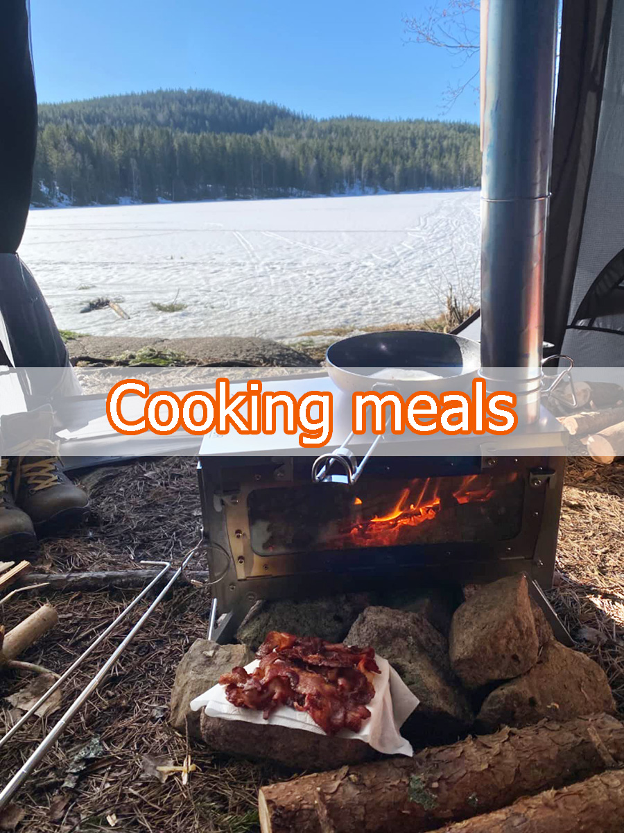 DANCHEL TSG Titanium Tent Stov - огляд і ціна Titanium Folding Wood Stove Tent
