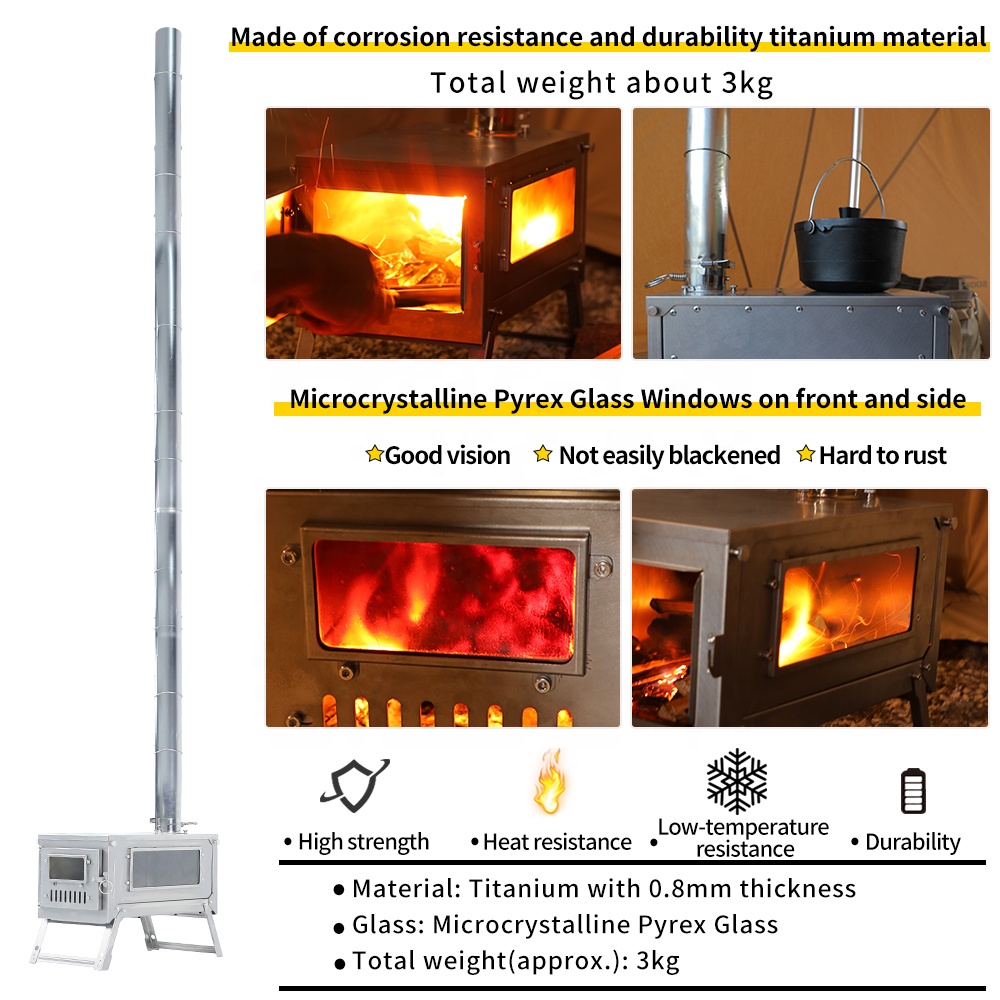 Ultralight Titanium Wood Stove - огляд і ціна Ultralight Titanium Wood Stove Backpack