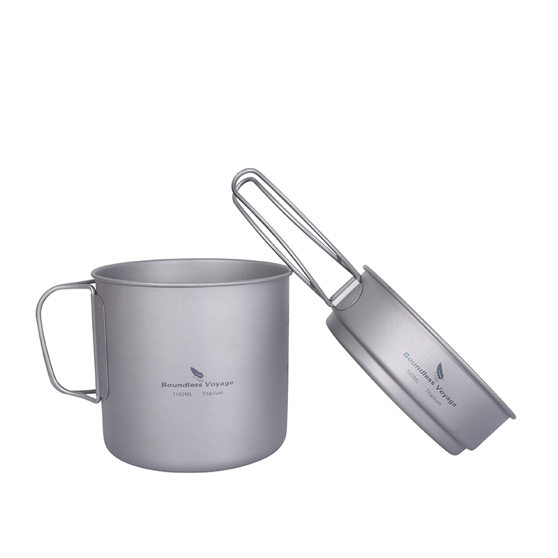 Titanium Camping Cooking Set w - огляд і ціна Titanium Cooking Pot Pan Mess Kit