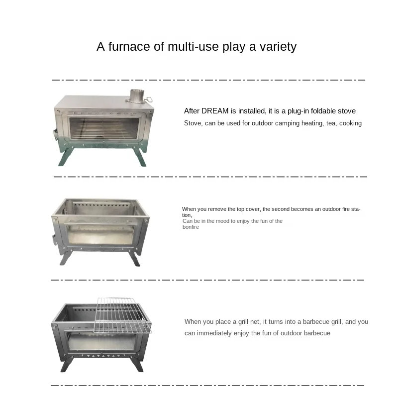 WT-Dream-Ti Titanium furnace P - огляд і ціна Titanium Folding Wood Stove Tent