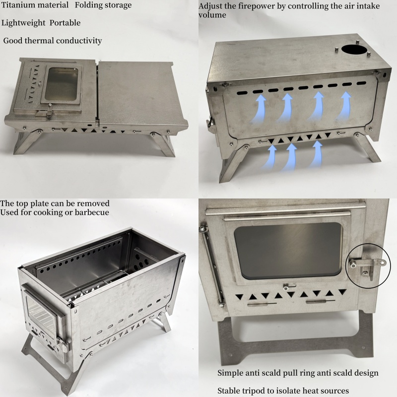 Titanium Wood Stove Secondary  - огляд і ціна Titanium Folding Wood Stove Tent