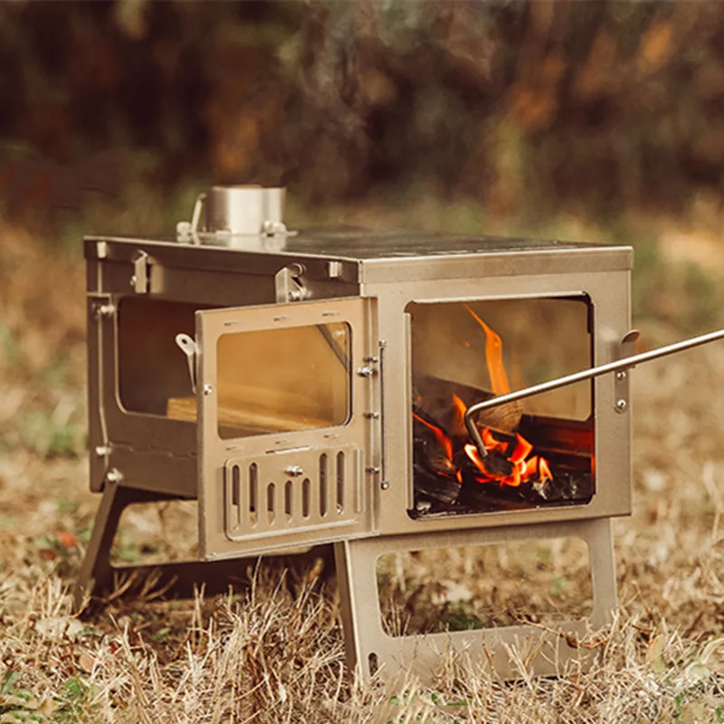 Camping Kitchen Quick Assembly - огляд і ціна Titanium Folding Wood Stove Tent