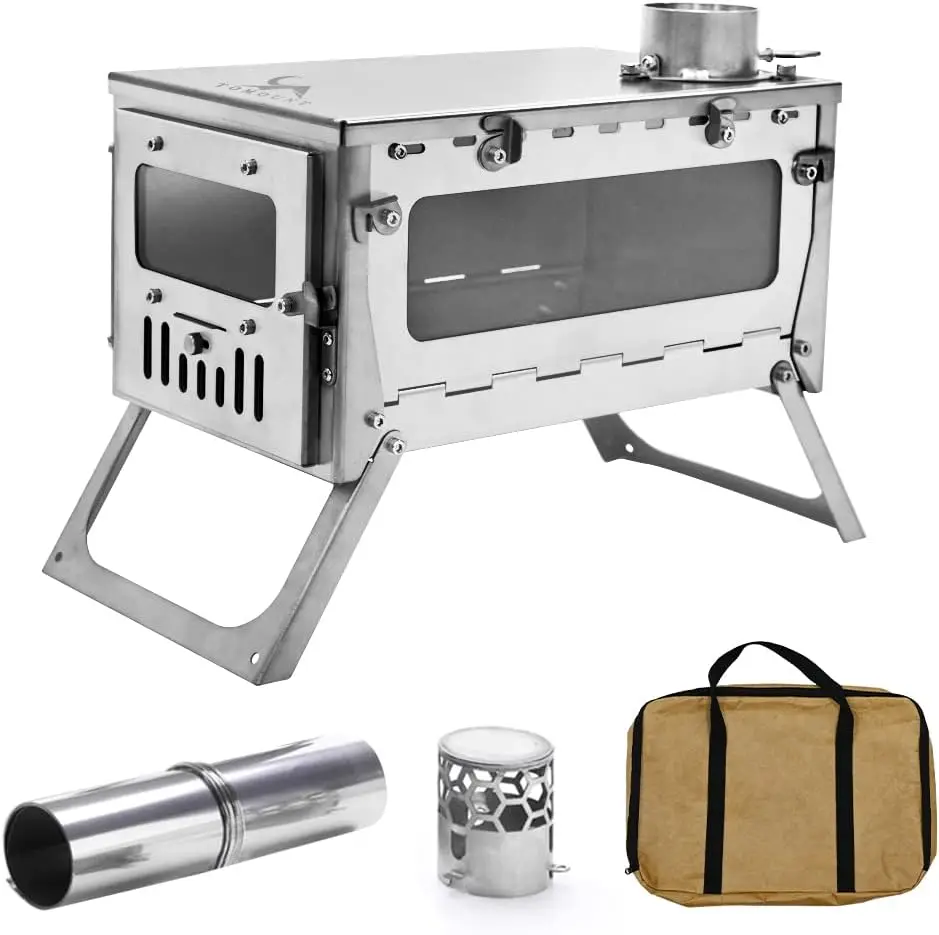 Camping Kitchen Quick Assembly - огляд і ціна Titanium Folding Wood Stove Tent