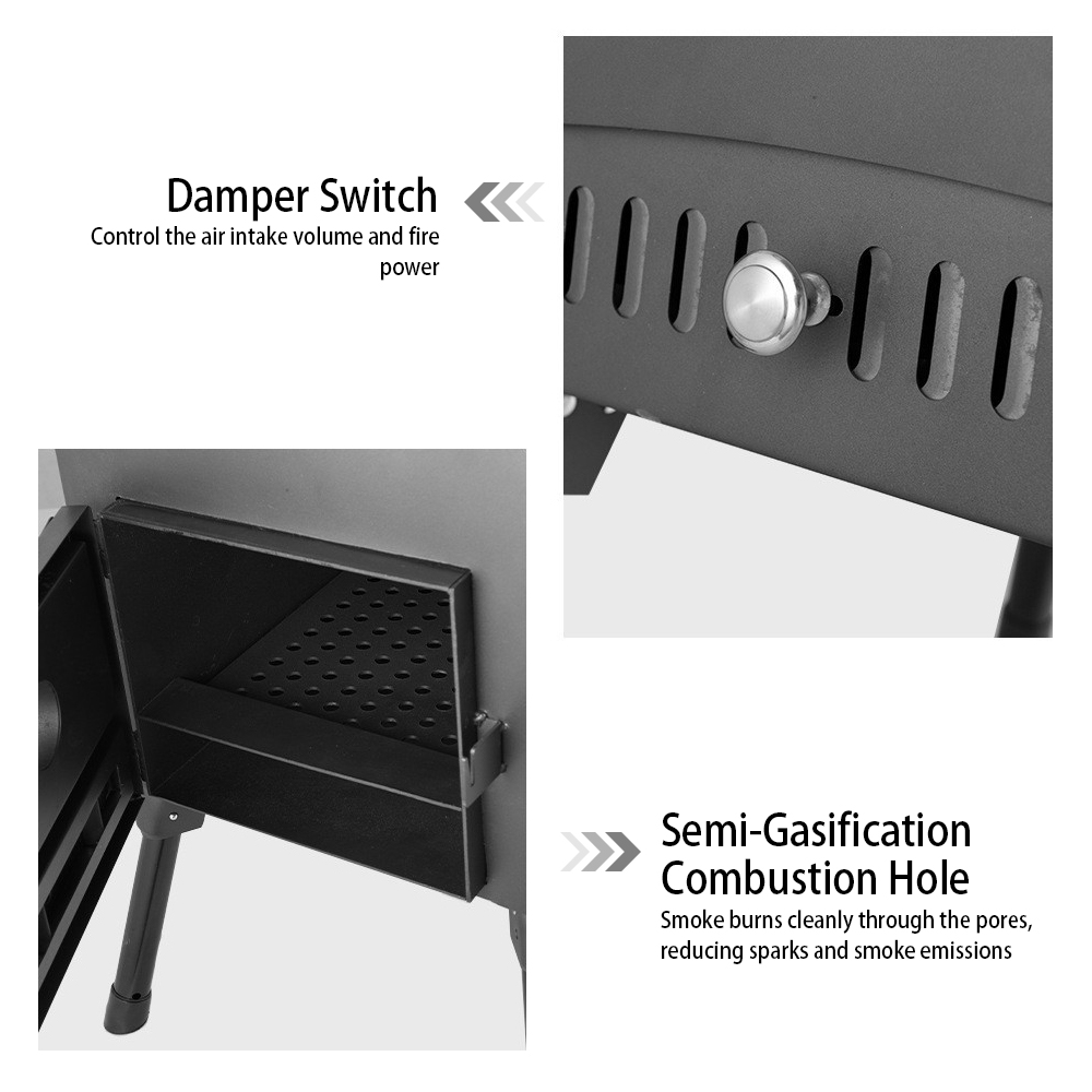 Outdoor Camping Wood-burning S - огляд і ціна Titanium Wood Stove Glass Window