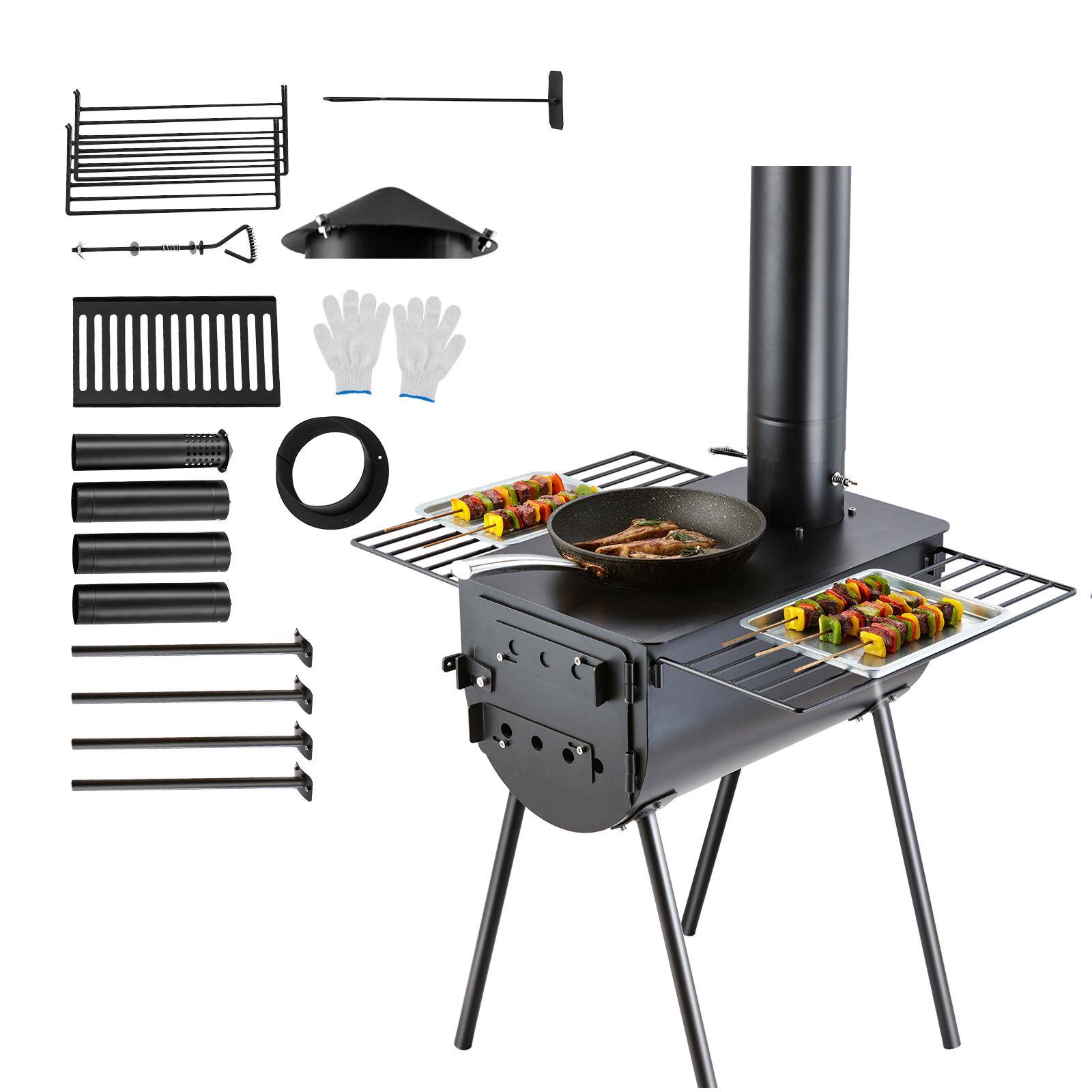 Wood Stove, 118 inch, Alloy St - огляд і ціна Hot Tent Wood Stove With Chimney Pipe