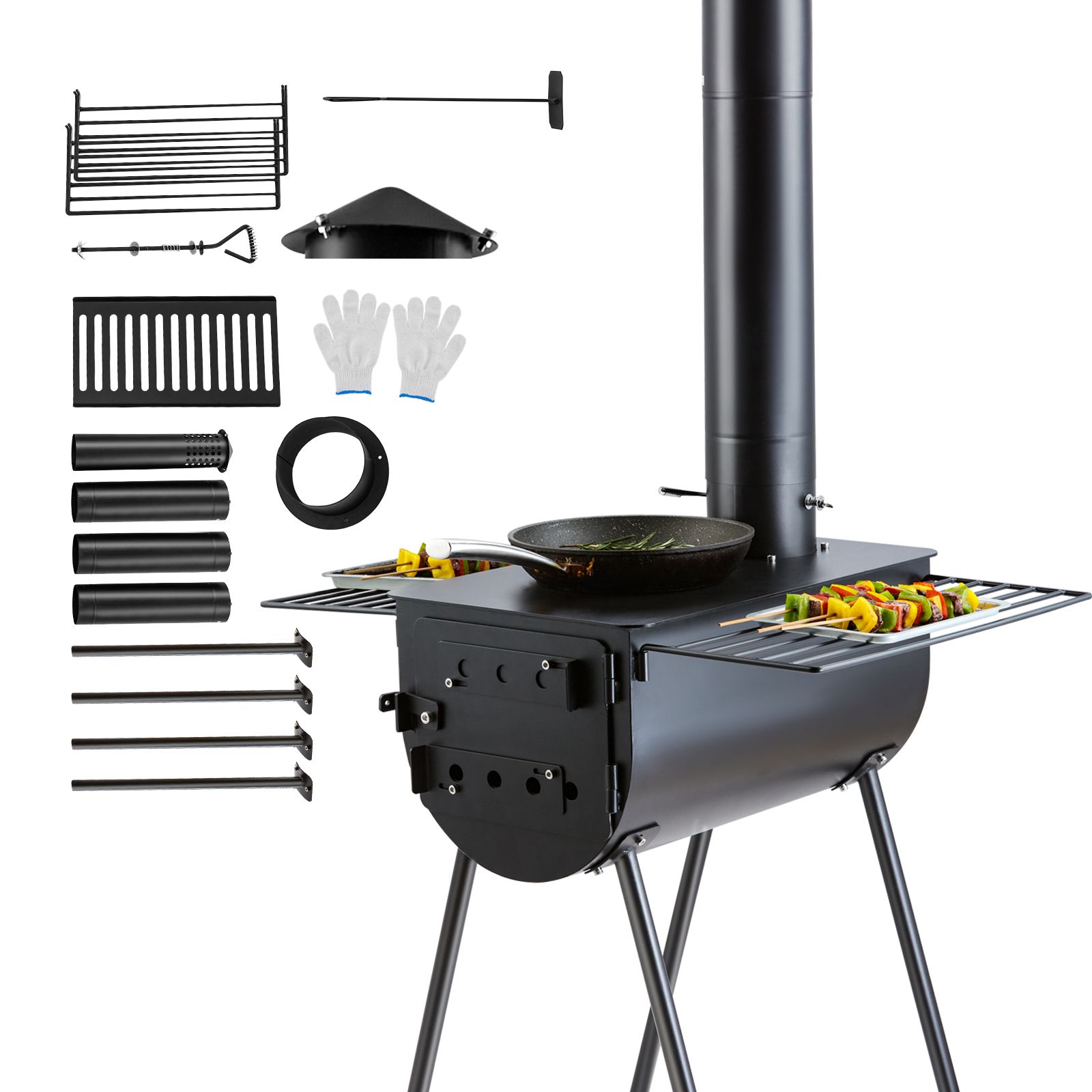 Wood Stove, 118 inch, Alloy St - огляд і ціна Hot Tent Wood Stove With Chimney Pipe