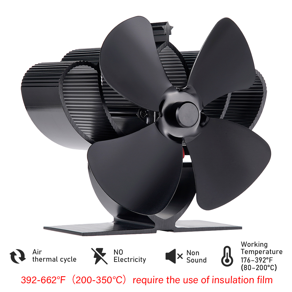 Mini Stove Fan 4 Blade Heat Po - огляд і ціна Stove Fan Heat Powered 4 Blade