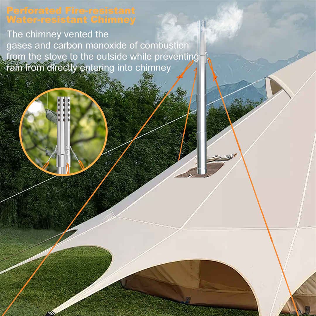 Hot Tent Stove, Stainless Stee - огляд і ціна Hot Tent Wood Stove With Chimney Pipe
