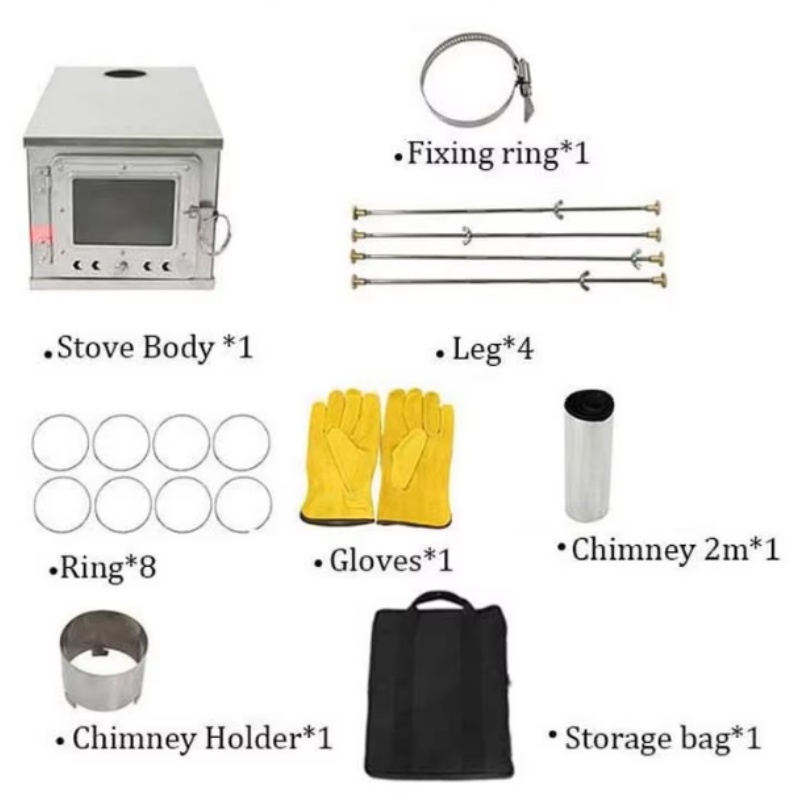 Foldable  Tent Stove Lightweig - огляд і ціна Titanium Folding Wood Stove Tent