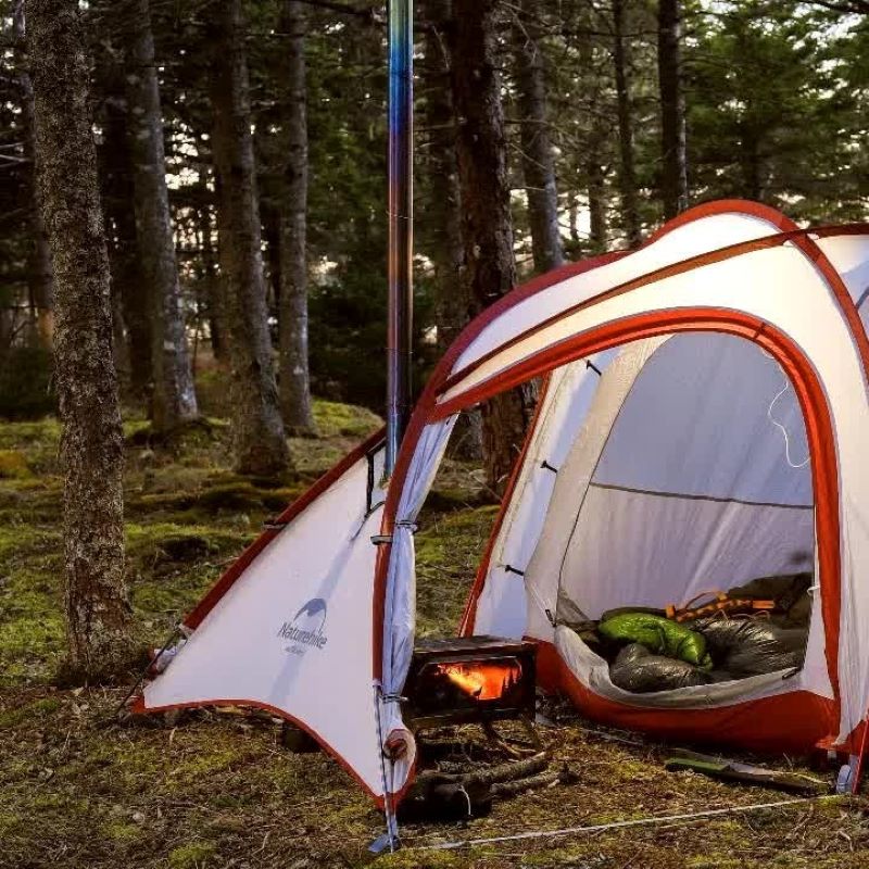 Titanium Tent Stove Pipe Wood  - огляд і ціна Hot Tent Wood Stove With Chimney Pipe
