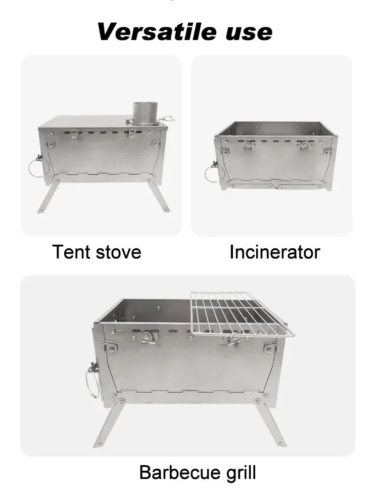 Titanium Wood Burning Stove Po - огляд і ціна Hot Tent Wood Stove With Chimney Pipe