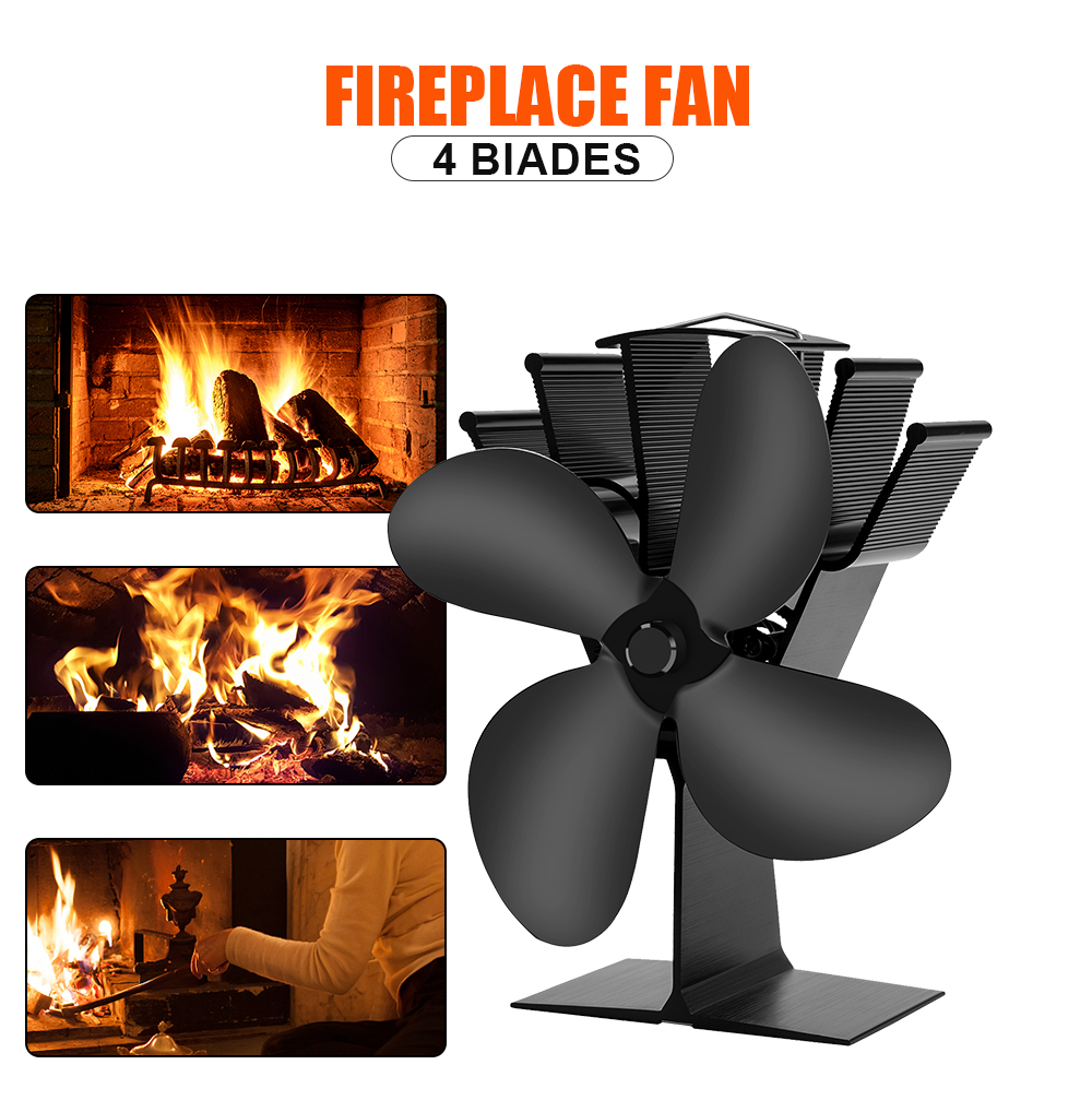 4-Blade Heat Powered Stove Fan - огляд і ціна Stove Fan Heat Powered 4 Blade
