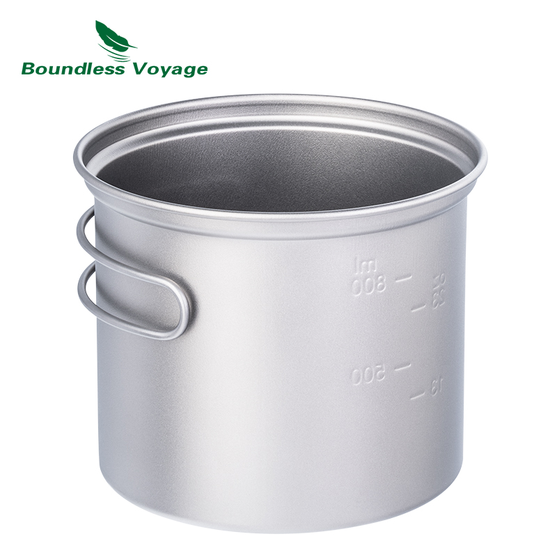 Boundless Voyage Camping Titan - огляд і ціна Titanium Cooking Pot Pan Mess Kit
