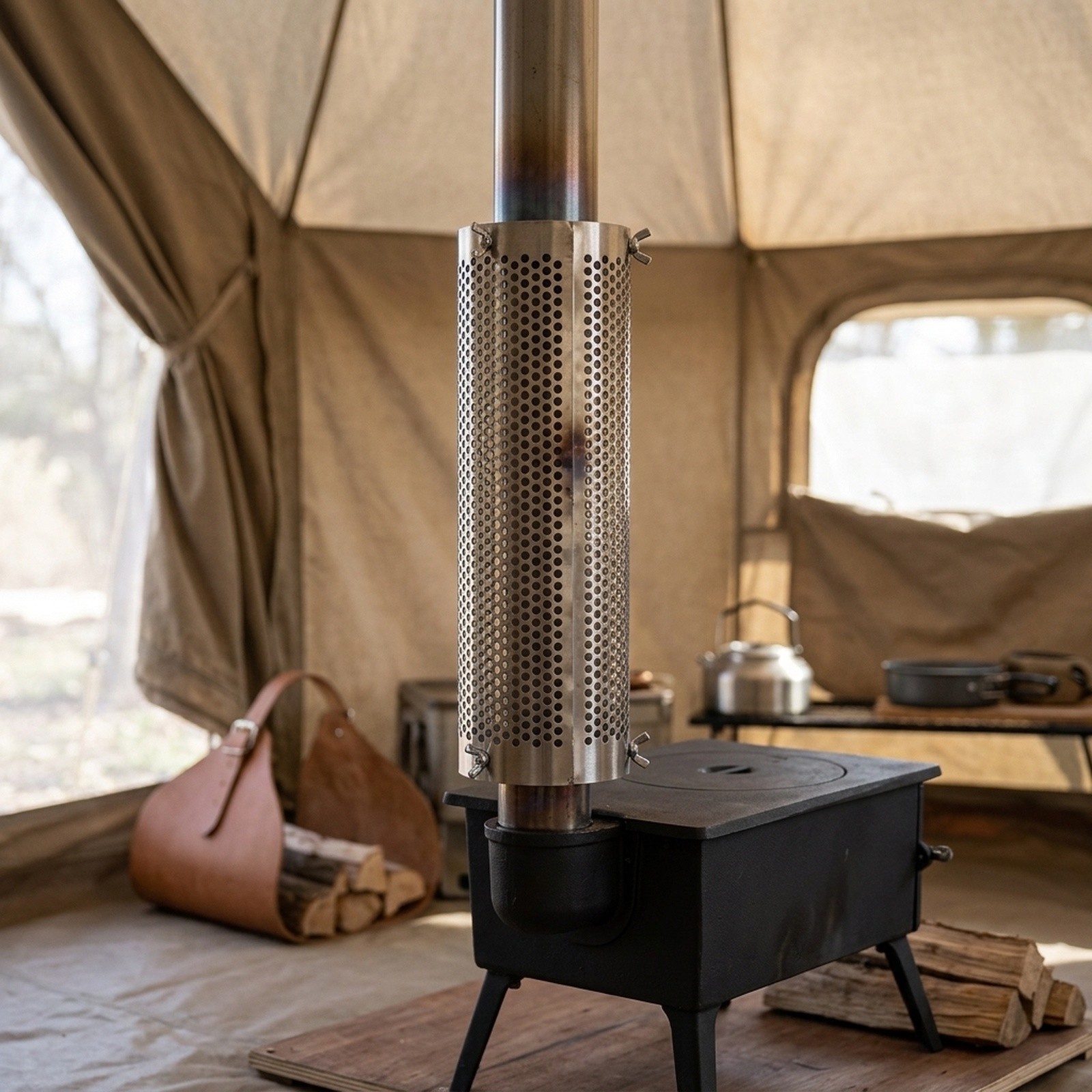 Stainless Steel Camping Tent S - огляд і ціна Hot Tent Wood Stove With Chimney Pipe