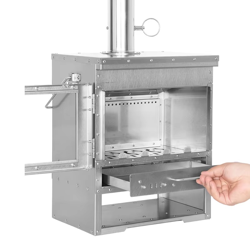 2026 Outdoor Camping Titanium/ - огляд і ціна Titanium Wood Stove Glass Window