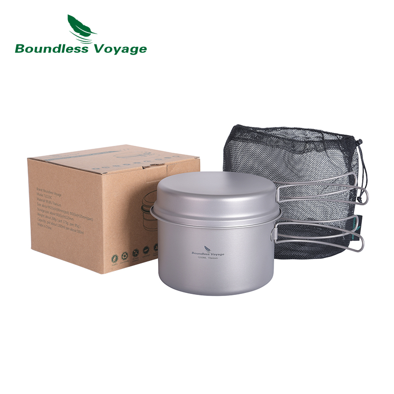 Boundless Voyage Titanium Pot  - огляд і ціна Titanium Cooking Pot Pan Mess Kit