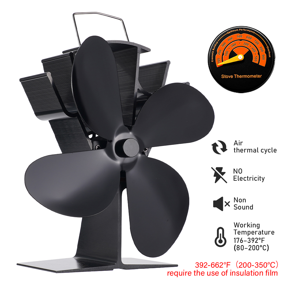 4 Blade Heat Powered Stove Fan - огляд і ціна Stove Fan Heat Powered 4 Blade