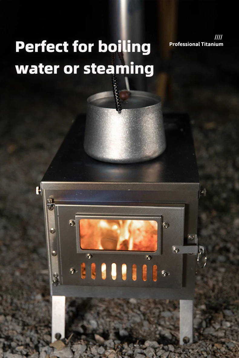 Ultralight Titanium Tent Stove - огляд і ціна Ultralight Titanium Wood Stove Backpack