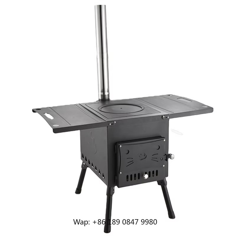 【Hot】Wood Burning Camp with Ch - огляд і ціна Hot Tent Wood Stove With Chimney Pipe